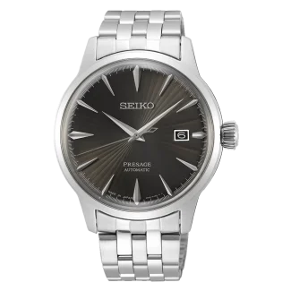 Seiko Presage SRPE17J1 automatisk herreur med sølv urskive

