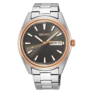 Seiko SUR344P1 klassisk herreur med sort urskive og safirglas

