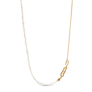 Enamel Juliana halskæde i forgyldt sølv til kvinder