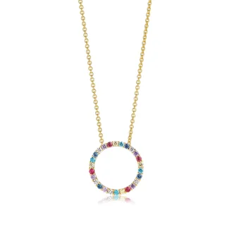 Sif Jacobs Biella halskæde i forgyldt sølv med cubic zirconia