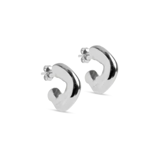 Enamel Gianna hoops i sølv – elegante øreringe til kvinder