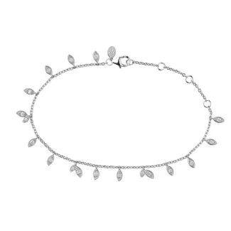 byBiehl Jungle Vine sparkle armbånd i sølv – glitrende design