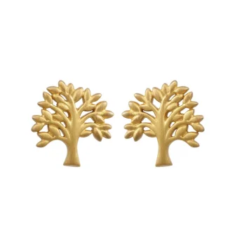 byBiehl Tree of Life ørestikker i forgyldt sølv – elegant design