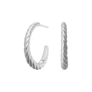 byBiehl Seashell Hoops Large – smukke sølv øreringe