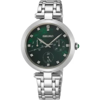 Seiko Caprice SKY063P1 dameur med grøn urskive og safirglas

