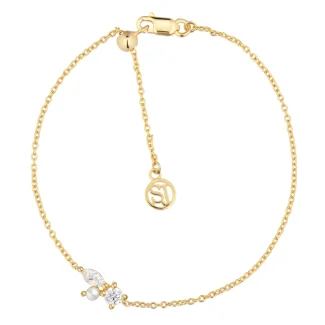 Sif Jacobs Adria Tre armbånd i forgyldt sølv med CZ-sten

