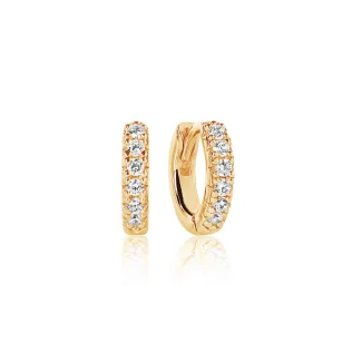 Sif Jacobs Ellera Piccolo ørestikker - E1066-CZ(YG) i forgyldt sølv