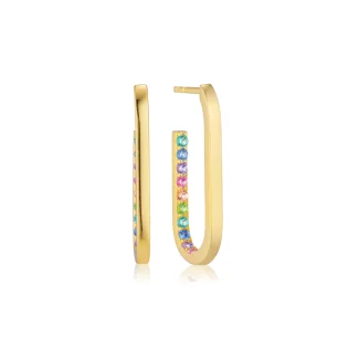 Sif Jacobs Capizzi Medio Øreringe E42212-XCZ-YG forgyldte sølvringøreringe