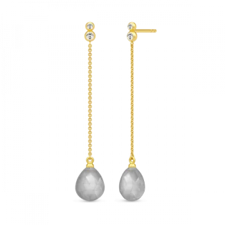 Julie Sandlau Moonlight ørestikker i forgyldt sølv – elegante smykker til kvinder