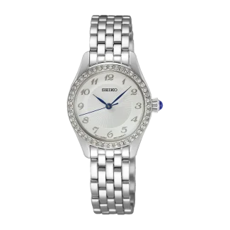 Seiko Caprice dameur SUR385P1 med sølv urskive og quartz urværk

